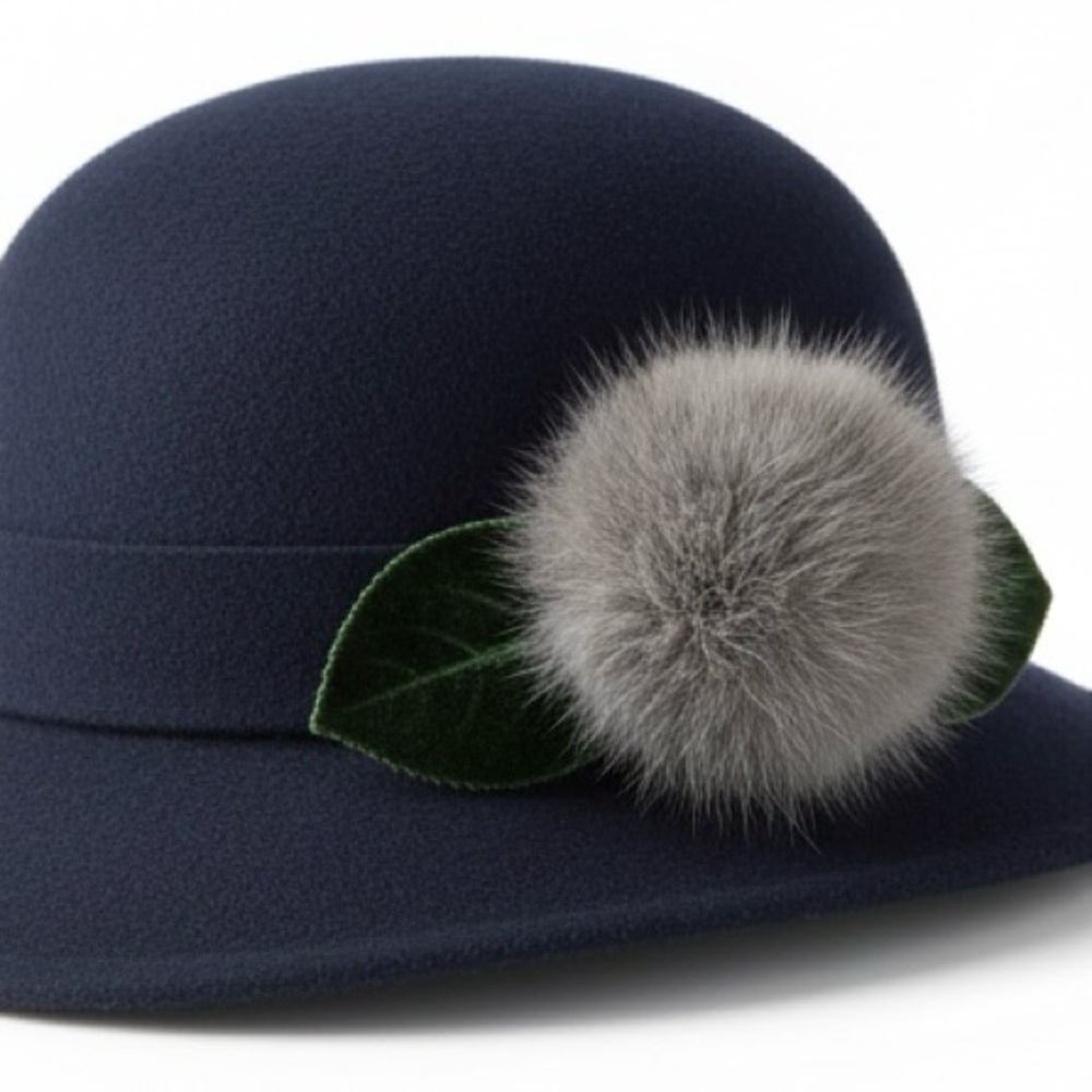 Vintage 1950s Real Fur Pompom Flower Lapel or Hat Accessory